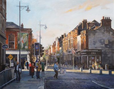 MAIN STREET, DUN LAOGHAIRE by Oisin Roche  at deVeres Auctions
