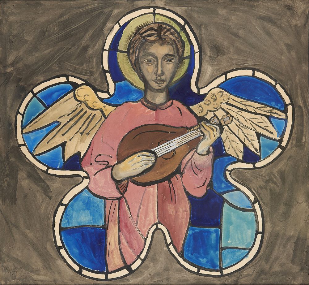 Lot 77 - ARCHANGEL WITH LUTE by Evie Hone