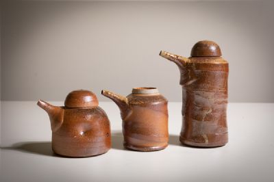 THREE TEAPOTS by Geoffray Healy  at deVeres Auctions