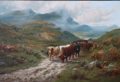HERDING THROUGH THE VALLEY by Joseph Adam  at deVeres Auctions