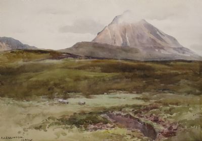 VIEW OF AN IRISH MOUNTAIN, POSSIBLY THE SUGAR LOAF by Frank Egginton  at deVeres Auctions