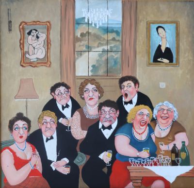 THE PARTY by John Schwatschke sold for €3,200 at deVeres Auctions