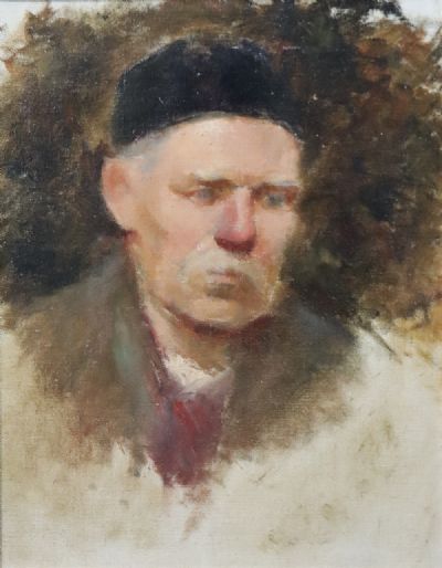HEAD OF A GENTLEMAN by Mainie Jellett sold for €1,500 at deVeres Auctions
