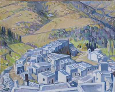 CUBIST LANDSCAPE by Rosaleen Brigid Ganly sold for €1,000 at deVeres Auctions