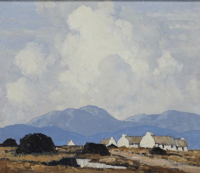 COTTAGES, WEST OF IRELAND by Paul Henry  at deVeres Auctions