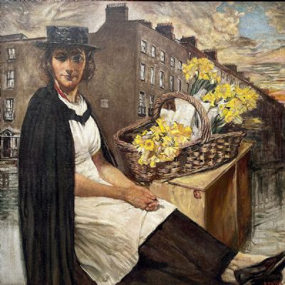 ELIZA DOOLITTLE IN DUBLIN by Sean Keating  at deVeres Auctions