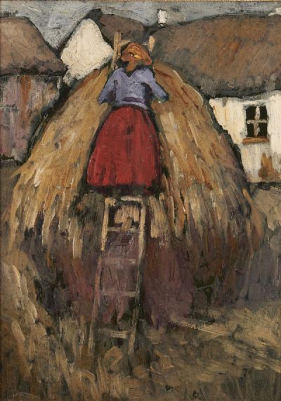 THE HAY STACKER by Paul Henry sold for €40,000 at deVeres Auctions