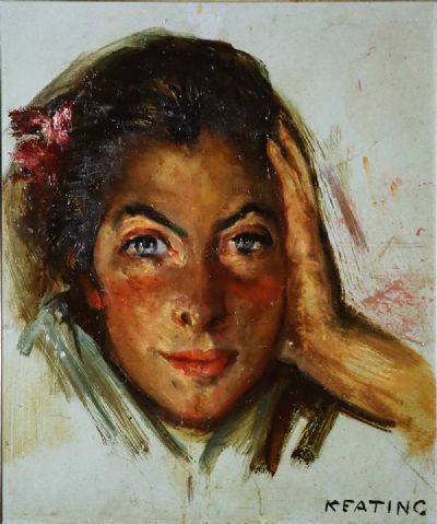 PORTRAIT STUDY by Sean Keating sold for €1,800 at deVeres Auctions