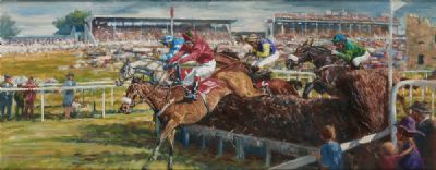 THE GALWAY RACES by Roy Lyndsay sold for €3,000 at deVeres Auctions