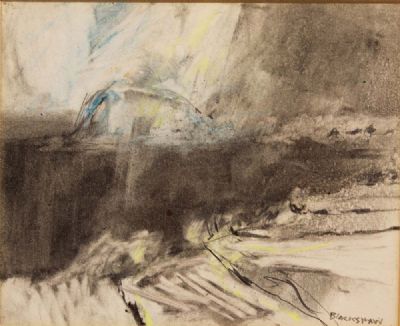THUNDERSTORM, LOUGH NEAGH by Basil Blackshaw  at deVeres Auctions