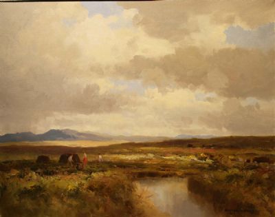 EVENING, INAGH VALLEY, CONNEMARA by Maurice Canning Wilks  at deVeres Auctions