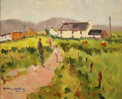 A COUNTRY ROAD by Henry Healy sold for €400 at deVeres Auctions