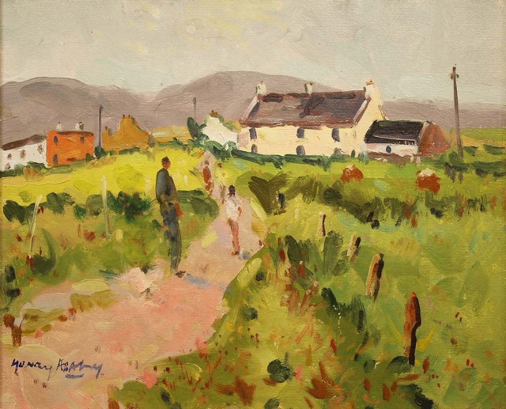 Lot 77 - A COUNTRY ROAD by Henry Healy