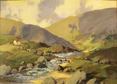 AMONG THE CONNEMARA BENS, CO GALWAY by George K. Gillespie  at deVeres Auctions