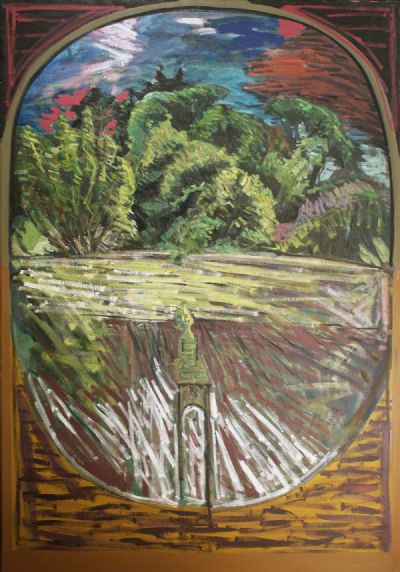 HEAD IN LANDSCAPE NO.2 by Brian Bourke HRHA at deVeres Auctions