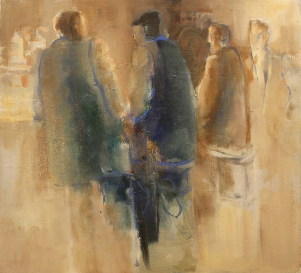 Lot 34 - MEN AT A BAR by George Campbell